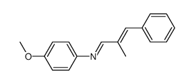 (E)-4-methoxy-N-((E)-2-methyl-3 -phenylallylidene)aniline结构式