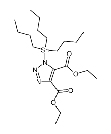 1-tributylstannanyl-1H-[1,2,3]triazole-4,5-dicarboxylic acid dimethyl ester Structure