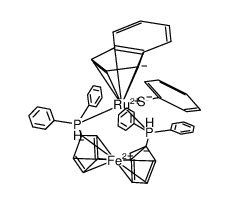 [(η5-indenyl)Ru(1,1'-bis(diphenylphosphanyl)ferrocene)(PhS)]结构式