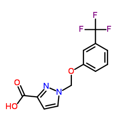 1-(3-TRIFLUOROMETHYL-PHENOXYMETHYL)-1 H-PYRAZOLE-3-CARBOXYLIC ACID结构式
