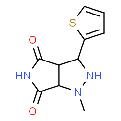 1-Methyl-3-(2-thienyl)tetrahydropyrrolo[3,4-c]pyrazole-4,6(1H,5H)-dione structure