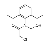 2-chloro-N-(2,6-diethylphenyl)-N-(hydroxymethyl)acetamide Structure