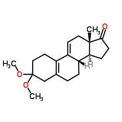 3,3-Dimethoxyestra-5(10),9(11)-dien-17-one structure