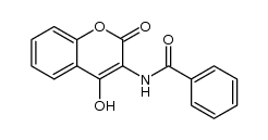 3-benzoylamino-4-hydroxy-coumarin Structure