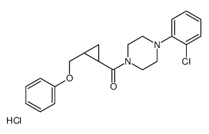 [4-(2-chlorophenyl)piperazin-1-yl]-[(1R,2R)-2-(phenoxymethyl)cyclopropyl]methanone,hydrochloride结构式