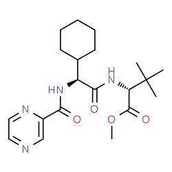 D-Valine, (2S)-2-cyclohexyl-N-(2-pyrazinylcarbonyl)glycyl-3-Methyl-, Methyl ester Structure
