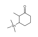 2-methyl-3-(trimethylstannyl)cyclohexanone Structure