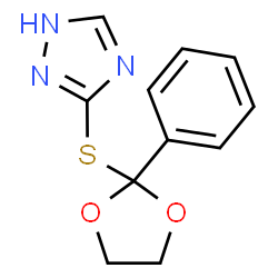 2-phenyl-1,3-dioxolan-2-yl 1H-1,2,4-triazol-3-yl sulfide结构式