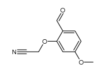 2-(2-formyl-5-methoxyphenoxy)acetonitrile Structure