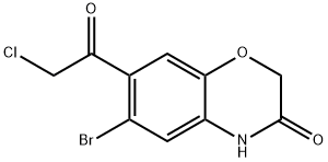 6-溴-7-(2-氯乙酰基)-2H-苯并[B][1,4]噁嗪-3(4H)-酮结构式