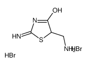 2-amino-5-(aminomethyl)-1,3-thiazol-4-one,dihydrobromide结构式