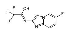 2,2,2-Trifluoro-N-(6-fluoro-imidazo[1,2-a]pyridin-2-yl)-acetamide结构式