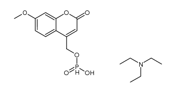 triethylammonium (7-methoxycoumarin-4-yl)methyl H-phosphonate结构式