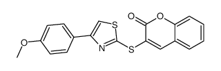3-[[4-(4-methoxyphenyl)-1,3-thiazol-2-yl]sulfanyl]chromen-2-one Structure