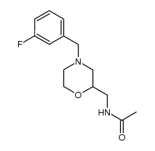 N-((4-(3-fluorobenzyl)morpholin-2-yl)methyl)acetamide结构式