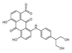 4-[4-(1,3-dihydroxyprop-2-yl)phenylamino]-1,8-dihydroxy-5-nitroanthraquinone结构式