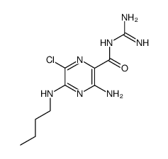 3-amino-5-butylamino-6-chloro-pyrazine-2-carboxylic acid carbamimidoylamide结构式