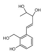 (E,2R,3S)-5-[3-hydroxy-2-(hydroxymethyl)phenyl]pent-4-ene-2,3-diol结构式