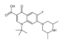1-tert-Butyl-7-(3,5-dimethyl-piperazin-1-yl)-6-fluoro-4-oxo-1,4-dihydr o-quinoline-3-carboxylic acid Structure