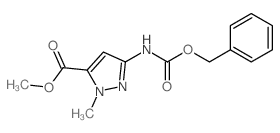 methyl 2-methyl-5-(phenylmethoxycarbonylamino)pyrazole-3-carboxylate Structure