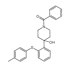 1-benzoyl-4-hydroxy-4-[2-(4-methylphenylsulfanyl)phenyl]piperidine结构式