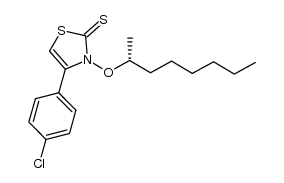 (R)-N-(oct-2-yloxy)-4-(p-chlorophenyl)-thiazole-2(3H)-thione结构式