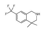 4,4-dimethyl-7-(trifluoromethyl)-1,2,3,4-tetrahydroisoquinoline结构式