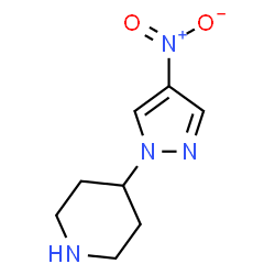 4-(4-Nitro-1H-pyrazol-1-yl)piperidine结构式