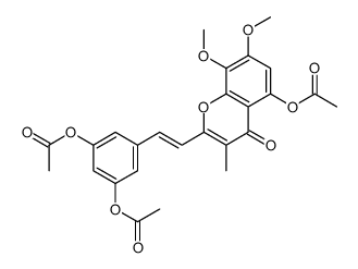[3-acetyloxy-5-[(E)-2-(5-acetyloxy-7,8-dimethoxy-3-methyl-4-oxochromen-2-yl)ethenyl]phenyl] acetate结构式