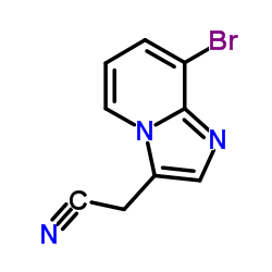 8-溴-咪唑并[1,2-a]吡啶-3-乙腈结构式