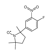 2-(3-nitro-4-fluorophenyl)-2,5,5-trimethylpyrrolidin-1-oxyl结构式