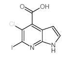 5-氯-6-碘-1h-吡咯并[2,3-b]吡啶-4-羧酸结构式