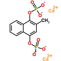dicalcium,(2-methyl-4-phosphonatooxynaphthalen-1-yl) phosphate结构式