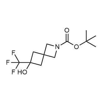 tert-Butyl 6-hydroxy-6-(trifluoromethyl)-2-azaspiro[3.3]heptane-2-carboxylate Structure