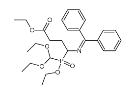 ethyl 1-(benzhydrylideneamino)-3-ethoxycarbonylpropyl(diethoxymethyl)phosphinate Structure