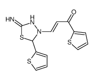 (E)-3-(5-amino-2-thiophen-2-yl-2H-1,3,4-thiadiazol-3-yl)-1-thiophen-2-ylprop-2-en-1-one结构式