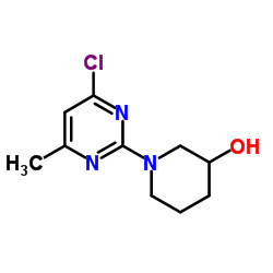 1-(4-Chloro-6-methyl-2-pyrimidinyl)-3-piperidinol Structure