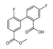 5-fluoro-2-(2-fluoro-5-methoxycarbonylphenyl)benzoic acid结构式
