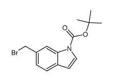6-(bromomethyl)-1-(tert-butoxycarbonyl)indole结构式