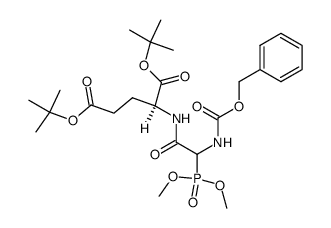 di-tert-butyl N-(2-((benzyloxycarbonyl)amino)-2-(dimethoxyphosphinyl)acetyl)-L-glutamate Structure