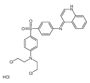 N-[4-[4-[bis(2-chloroethyl)amino]phenyl]sulfonylphenyl]quinolin-4-amin e hydrochloride结构式