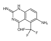2,6-diamino-5-(trifluoromethyl)-1H-quinazolin-4-one结构式
