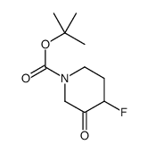 tert-butyl4-fluoro-3-oxopiperidine-1-carboxylate structure