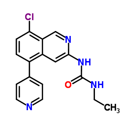 1-[8-Chloro-5-(4-pyridinyl)-3-isoquinolinyl]-3-ethylurea结构式