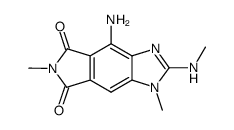 4-amino-1,6-dimethyl-2-methylamino-1H,6H-pyrrolo<3,4-f>benzimidazole-5,7-dione Structure