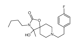 3-butyl-8-[2-(4-fluorophenyl)ethyl]-4-hydroxy-4-methyl-1-oxa-3,8-diazaspiro[4.5]decan-2-one结构式