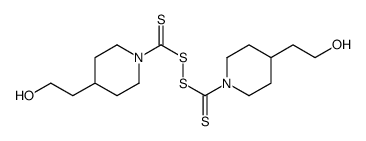 [4-(2-hydroxyethyl)piperidine-1-carbothioyl]sulfanyl 4-(2-hydroxyethyl)piperidine-1-carbodithioate结构式