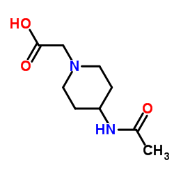 (4-Acetamido-1-piperidinyl)acetic acid结构式