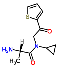 N-Cyclopropyl-N-[2-oxo-2-(2-thienyl)ethyl]alaninamide Structure