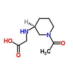 N-[(3S)-1-Acetyl-3-piperidinyl]glycine结构式